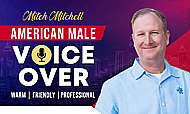 A professional american english male voice over Banner Image